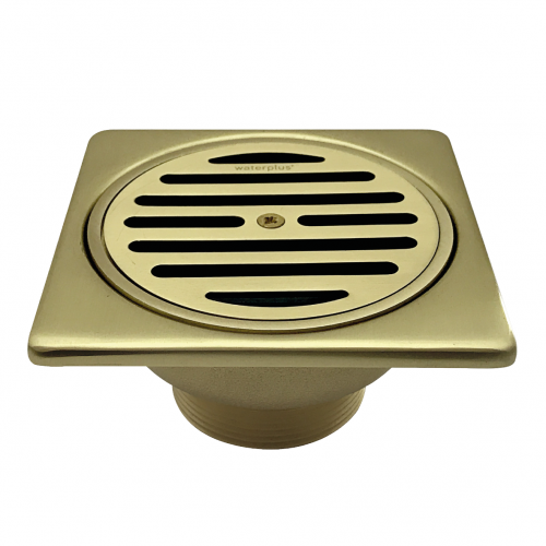 floor drain square 4''<br>(brass finish)