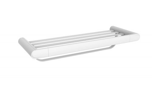 towel rack w/ bar<br>(white)