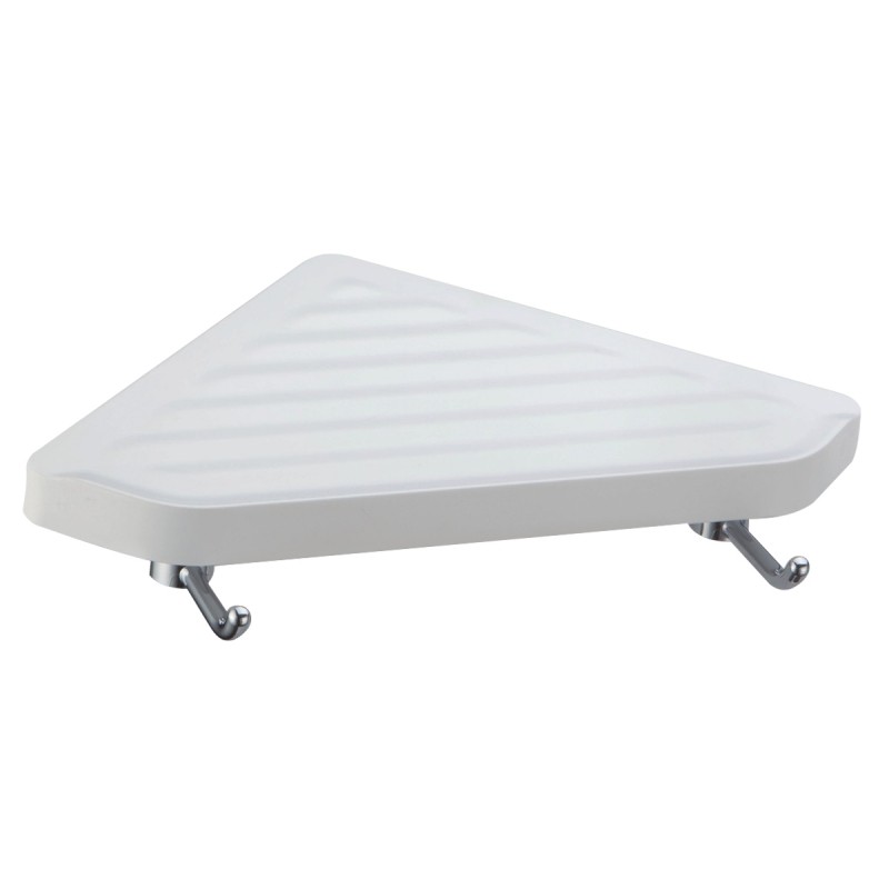 triangle shelf w/ hook<br>(white)