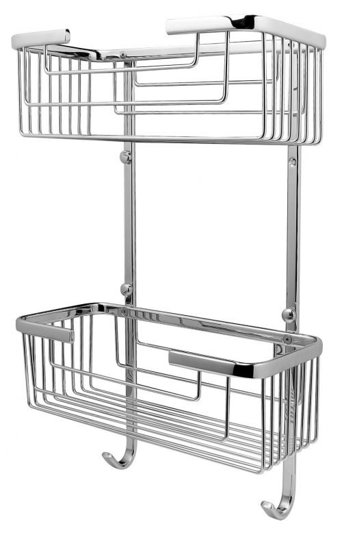 wire basket ractangle<br>double w/ hook